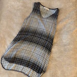 Mini black and white chiffon dress